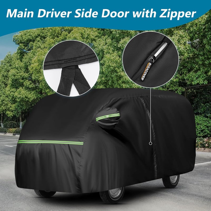 BIGACOVER Car Cover for 1950-1992 VW Bus T1 T2 T3, Waterproof 420D Oxford Cloth Cover Outdoor Full Car Covers with Zipper Windproof Heavy Duty All Weather with Wind, Sun, UV and Dust Protectio - Image 3